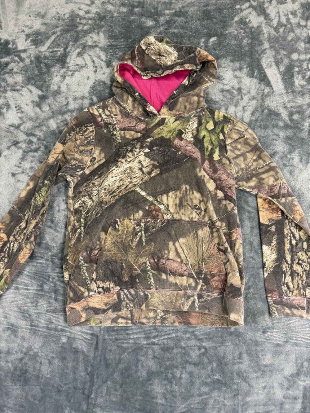 Mossy Oak Womens Hoodie Size Small Camo Print Pink Lining
